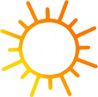Icône soleil — la climatisation réversible rafraîchit votre maison en été